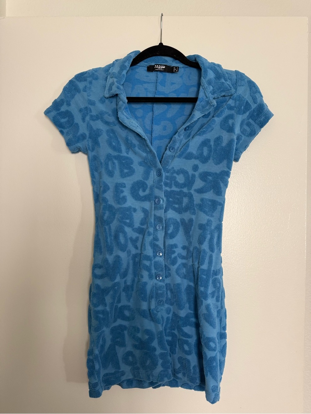 Jaded London Terri-Cloth One Piece Swim Cover Up Size 4